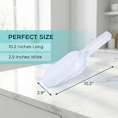 Ice Scoop Easy Clean Plastic Ice Shovel for Candy Buffet Kitchen Popcorn 1Pcs 10.2x2.9Inch