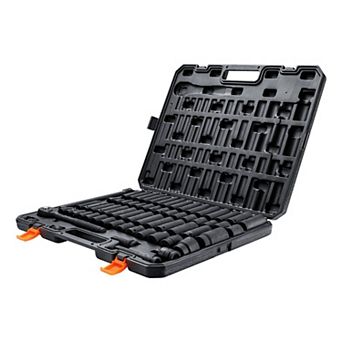 Drive Impact Socket Set 65 pc with Ratchet, Extensions, and Toolbox