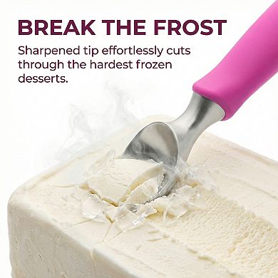Ice Cream Scoop Comfortable Ergonomic Handle Easy Release Easy Clean for Sorbet 8.9x1.5 Inch
