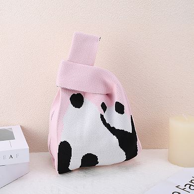 Portable Animal Knitted Wrist Bag 1Pc
