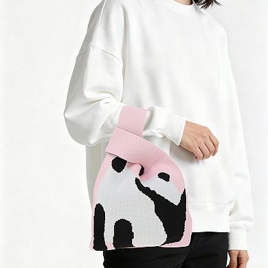 Portable Animal Knitted Wrist Bag 1Pc
