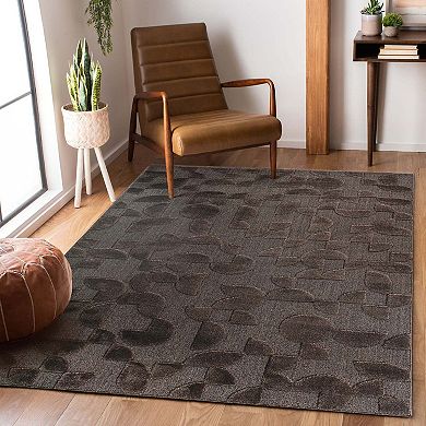 Geometric High-Low Area Rug - 9x12