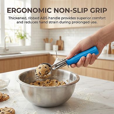 Ice Cream Scoop, 1 Pcs Stainless Steel Ice Cream Scooper, Ergonomic Handle 8.5x2.3Inch