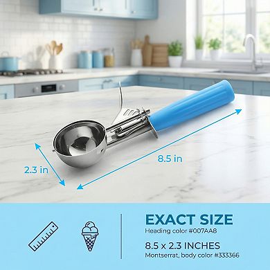 Ice Cream Scoop, 1 Pcs Stainless Steel Ice Cream Scooper, Ergonomic Handle 8.5x2.3Inch