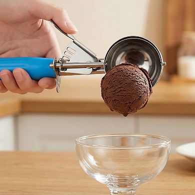 Ice Cream Scoop, 1 Pcs Stainless Steel Ice Cream Scooper, Ergonomic Handle 8.5x2.3Inch