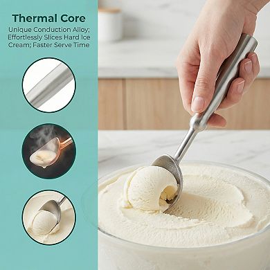 Ice Cream Scoop, 1 Pcs Stainless Steel Comfortable Ergonomic Handle