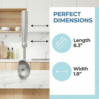 Ice Cream Scoop, 1 Pcs Stainless Steel Comfortable Ergonomic Handle