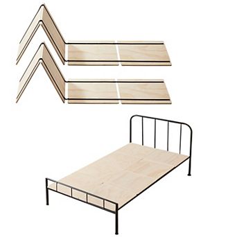 VEVOR Twin Size Bunkie Board 0.4 in Foldable Wooden Mattress Support Slats, 8 pc