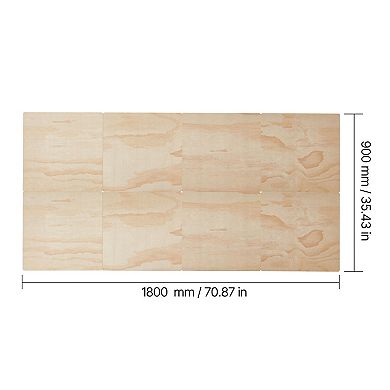 VEVOR Twin Size Bunkie Board 0.4 in Foldable Wooden Mattress Support Slats, 8 Piece