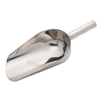 Easy Clean Stainless Steel Ice Scoop for Candy Buffet Kitchen Ice Bucket 1 pc 11.4x5.1Inch