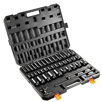 43 pc Impact Socket Tool Set with Extensions for Garage and Workshop