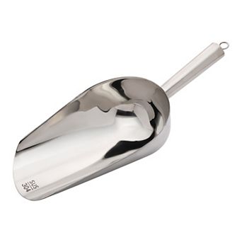 Easy Clean Stainless Steel Ice Scoop for Candy Buffet Kitchen Ice Bucket 1 pc 11.8x5.1Inch