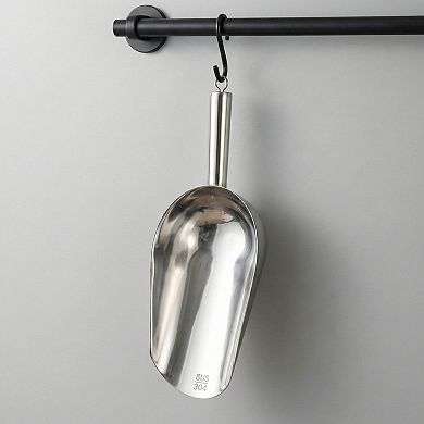 Easy Clean Stainless Steel Ice Scoop for Candy Buffet Kitchen Ice Bucket 1Pcs 11.8x5.1Inch