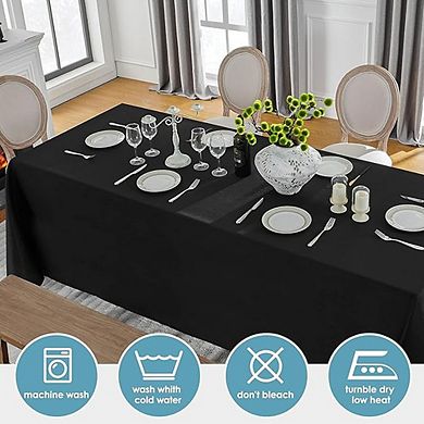 2-Pack Polyester Tablecloths, Stain-Resistant, Wrinkle-Resistant, Durable
