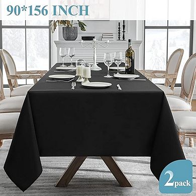 2-Pack Polyester Tablecloths, Stain-Resistant, Wrinkle-Resistant, Durable