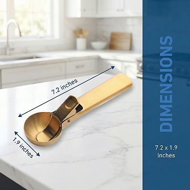 Ice Cream Scoop Stainless Steel Ice Cream Scooper Comfortable Ergonomic Handle 3Pcs7.2x1.9Inch