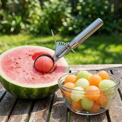 Ice Cream Scoop Stainless Steel Gear Roller Comfortable Handle Easy Release 1Pcs 8.3x2Inch