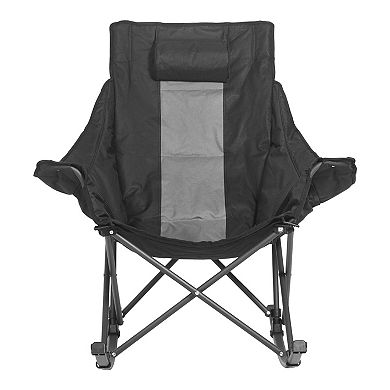 Rocking Camping Chair Portable Folding with Cup Holder
