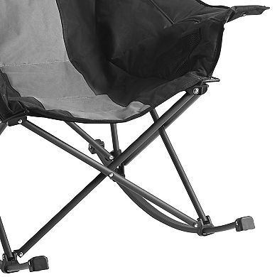 Rocking Camping Chair Portable Folding with Cup Holder