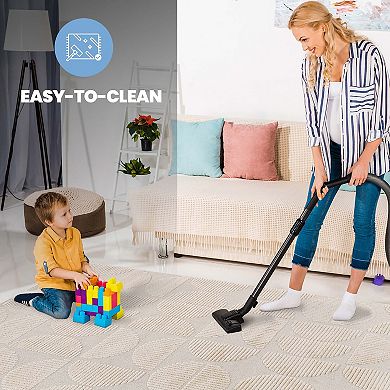 Geometric High-Low Area Rug - 2x3