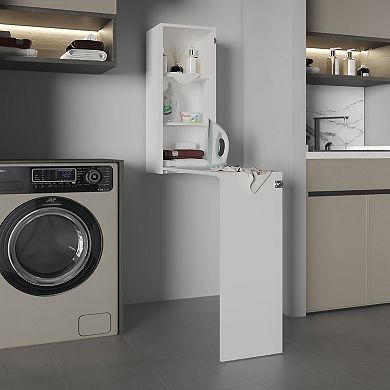 Iron 42" W Foldable Table Cabinet, Foldable Desk, Foldable Dinning Table, Ironing Cabinet.