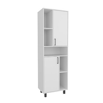 Bryce Pantry Cabinet With Two Doors And Multiple Storage Compartments