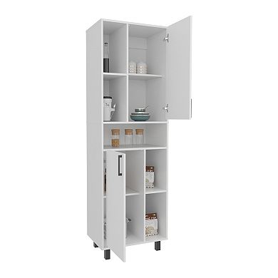 Bryce Pantry Cabinet With Two Doors And Multiple Storage Compartments