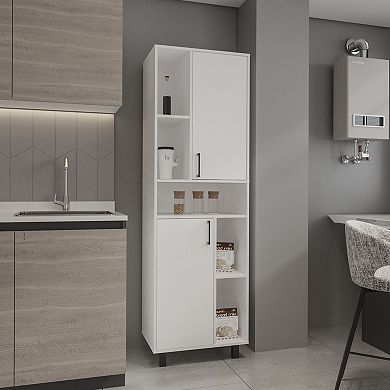 Bryce Pantry Cabinet With Two Doors And Multiple Storage Compartments