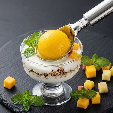 Ice Cream Scoop, 1 Pcs Stainless Steel Ice Cream Scooper Ergonomic Handle 8.1x1.6Inch