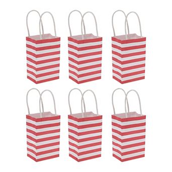 6 pc Stripes Gift Bags