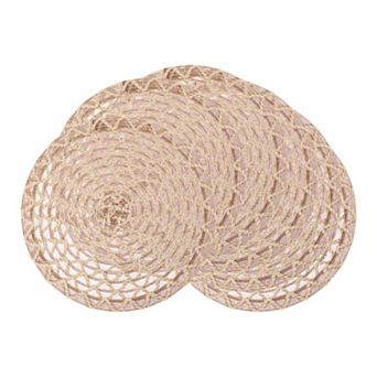 Farmhouse Placemats Set of 6 Hollowed-out Mats for Dining Table Decor Home Decor Mats 15x15 Inch