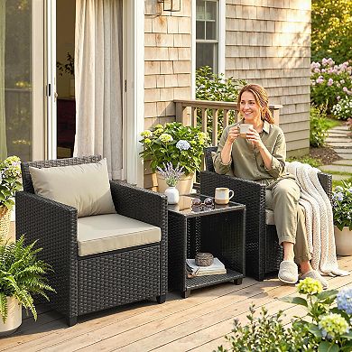 Outsunny 3 Piece Patio Bistro Set