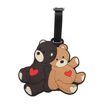 1 pc Bears Luggage Tag for Travelling Brown