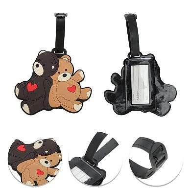 1 Pc Bears Luggage Tag for Travelling Brown
