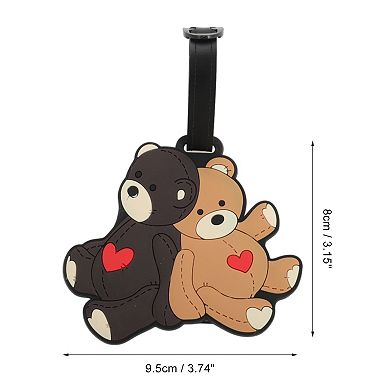 1 Pc Bears Luggage Tag for Travelling Brown