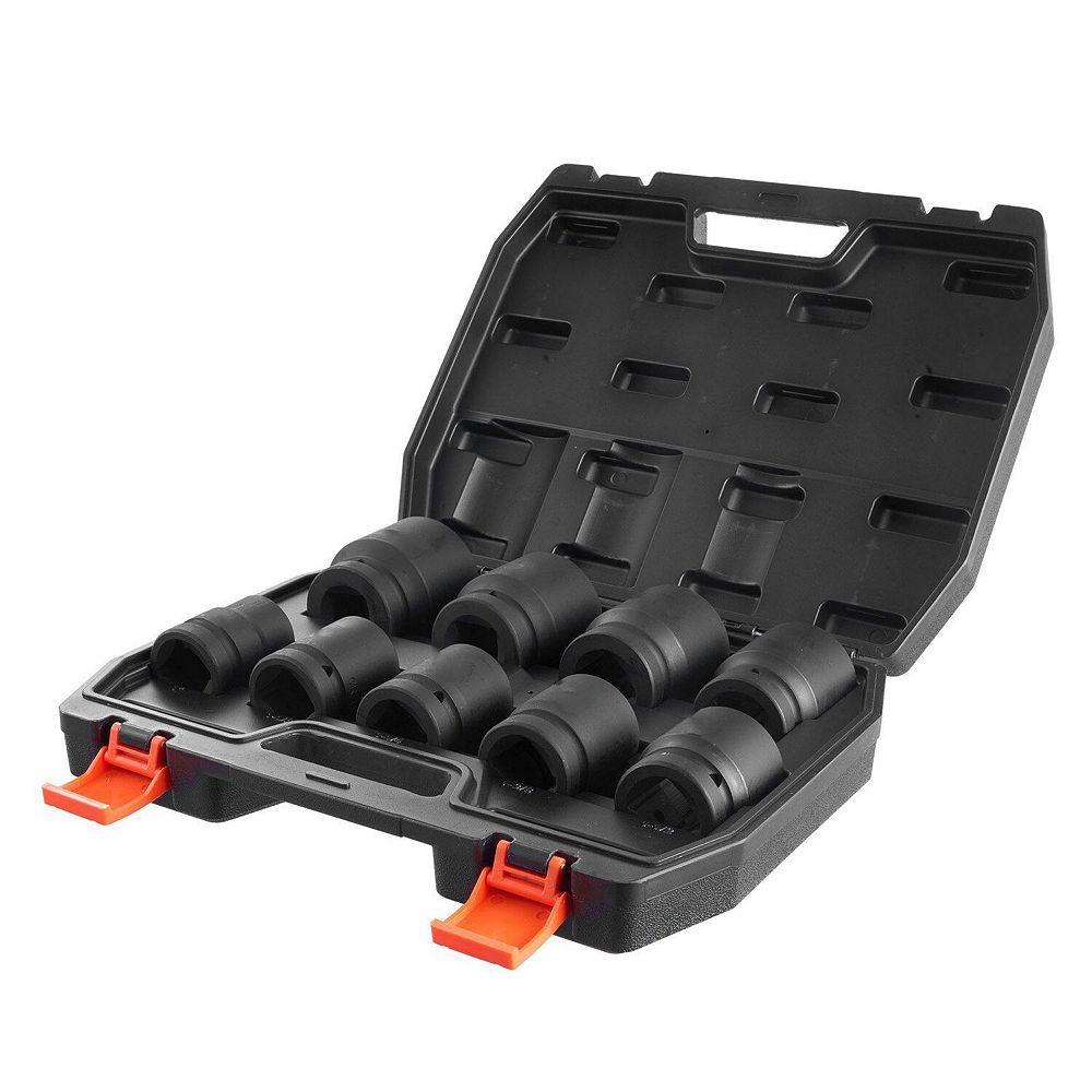 9-Piece Drive Axle Nut Socket Set with Case for Cars and Trucks