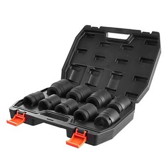 9 pc Drive Axle Nut Socket Set with Case for Cars and Trucks