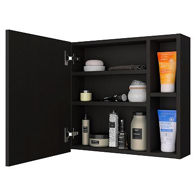 Oman Medicine Cabinet, Three Internal Shelves, Single Door, Two External Shelves