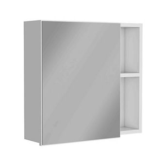Oman Medicine Cabinet, Three Internal Shelves, Single Door, Two External Shelves