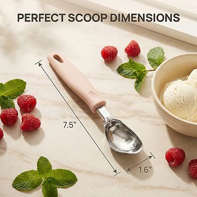Ice Cream Scooper Hangable Stainless Steel Ergonomic Handle 7.5x1.6 Inch 3 Pcs 7.5x1.6Inch