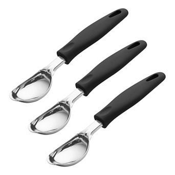 Ice Cream Scooper Hangable Stainless Steel Ergonomic Handle 7.5x1.6 Inch 3 pc 7.5x1.6Inch