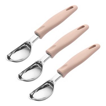 Ice Cream Scooper Hangable Stainless Steel Ergonomic Handle 7.5x1.6 Inch 3 pc 7.5x1.6Inch