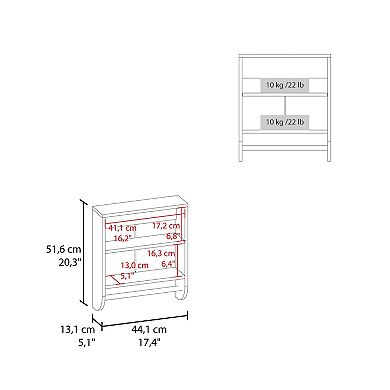 Optim Medicine Cabinet With Towel Holder 17.4" Wide Medice Cabinet Organizer With Two Shelves.