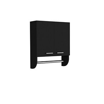 Optim Medicine Cabinet With Towel Holder 17.4" Wide Medice Cabinet Organizer With Two Shelves.