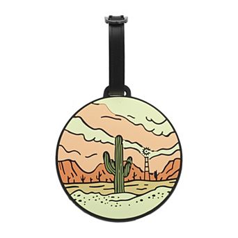 1 pc Desert Cactus Luggage Tag for Travelling Yellow