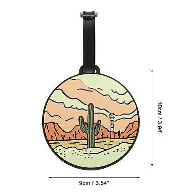 1 Pc Desert Cactus Luggage Tag for Travelling Yellow