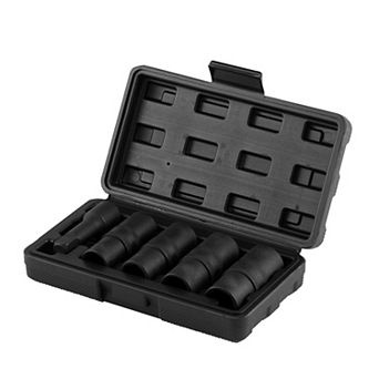 Wheel Lug Nut Flip Socket Set, Metric and SAE Impact Sockets with Storage Case