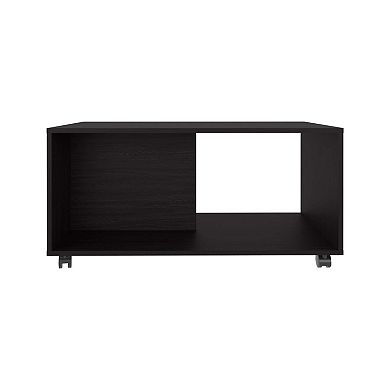 Patrick 36" Wide Coffee Table, Mobile, One Shelf, Rectangular, Living Room