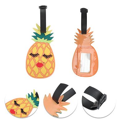 1 Pc Pineapple Luggage Tag for Travelling Yellow
