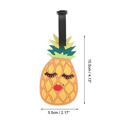 1 Pc Pineapple Luggage Tag for Travelling Yellow